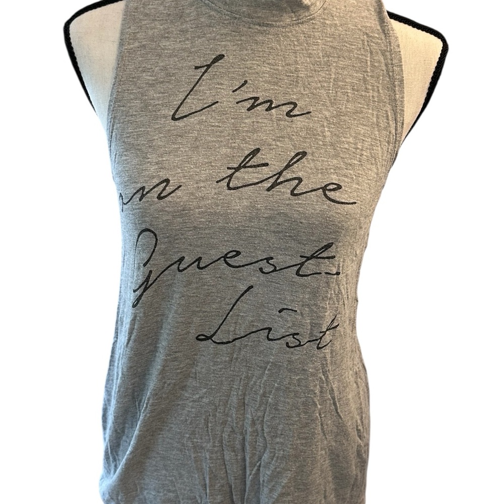 enough about me... Gray Muscle Tee Tank Top Sleeveless
